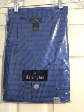 NWT Barrington VTG 70 80 Mens Pajamas Button Top and Pants Size XL